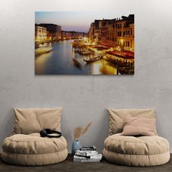 grand canal wall art, venice framed canvas, italy landscape wall art, grand canal canvas, grand canal wall art, italy wh