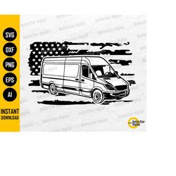 US Cargo Delivery Van SVG | American Vehicle SVG | Usa Shipping Decal Graphics | Cricut Cutting File | Clipart Vector Di