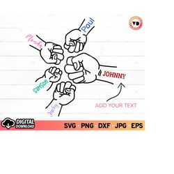 father's day fist bump svg, fist bump fathers day svg, gift for daddy svg, dad and kids svg, fist bumps family, family s