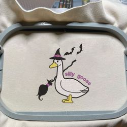 Honkus Ponkus Embroidery Design, Silly Goose On The Loose Embroidery Machine Design, Spooky Goose Embroidery Design