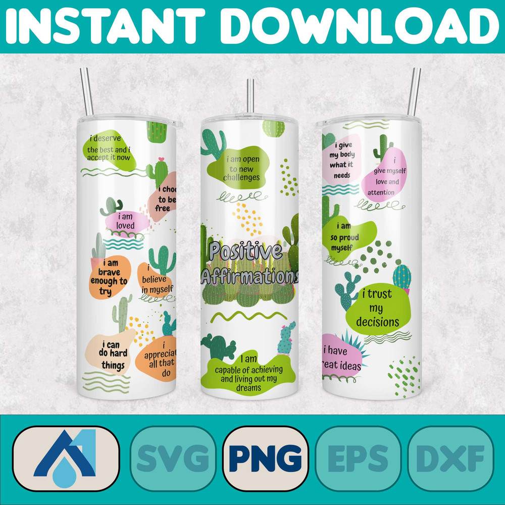 Design Positive Affirmations 20 oz Skinny Tumbler Sublimation Design Digital Download PNG Instant,Inspirational Butterfly (20).jpg