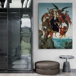 the torment of saint anthony, michelangelo buonarroti wall art, buonarroti framed canvas, anthony the great, famous whit