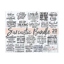 sarcastic bundle svg - sarcastic cut file - funny - quote - svg - svg - dxf - eps - png - silhouette - cricut - digital