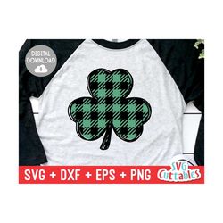 st. patrick's day svg - shamrock svg - clover svg - dxf - eps - png - buffalo plaid shamrock - silhouette - cricut - dig