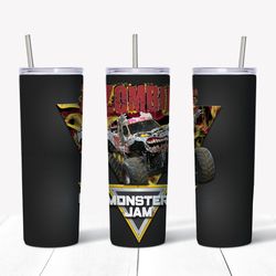 zombie monster truck tumbler png - tumbler wrap - straight design 20oz/30oz skinny tumbler png - digital download