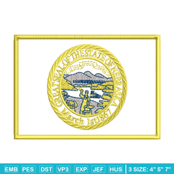 seal great seal of the state of nebraska badge logo embroidery design, logo embroidery, logo design, instant download.