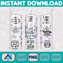 just breathe png , design positive affirmations 20 oz skinny tumbler sublimation design digital download png instant