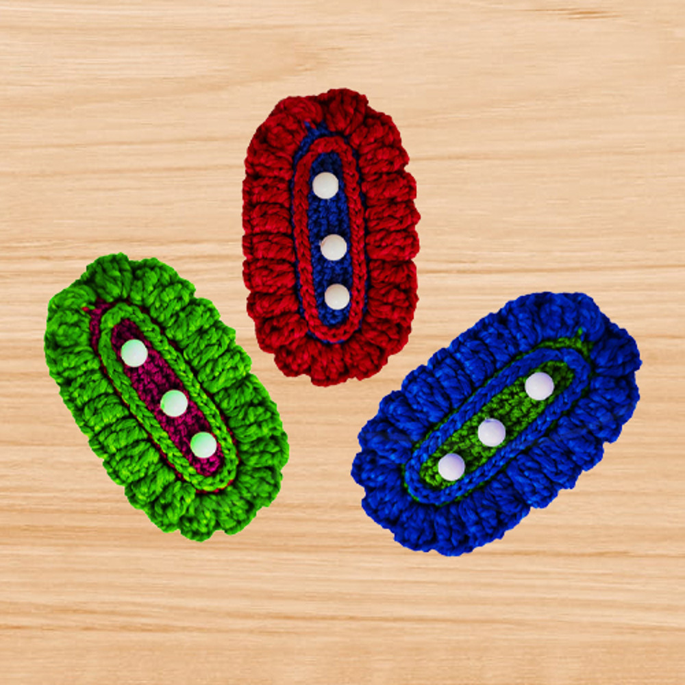 a crochet hair clip pattern