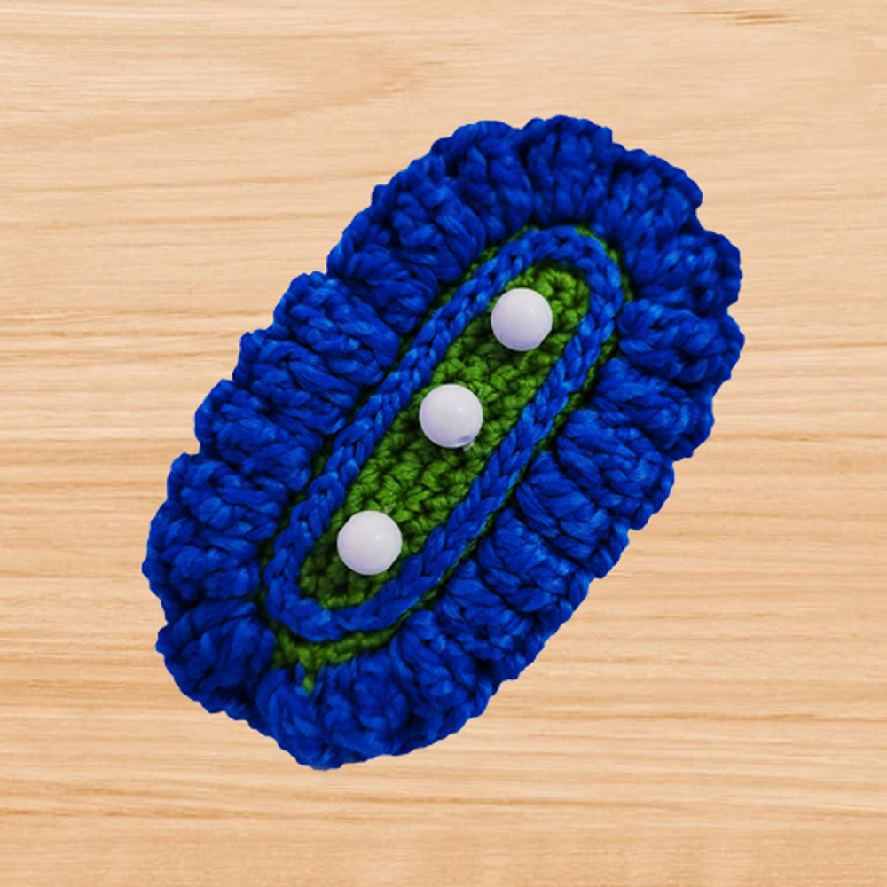 a crochet hair clip pattern