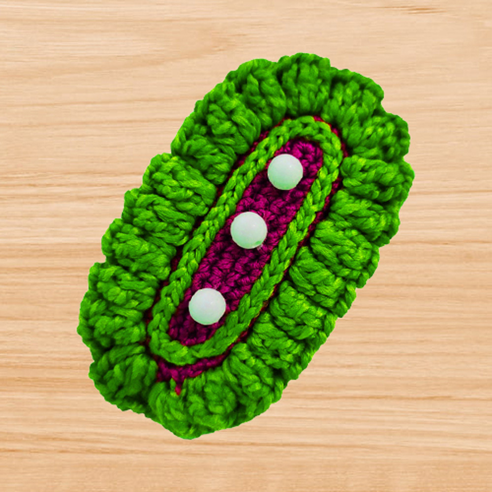 a crochet hair clip pattern