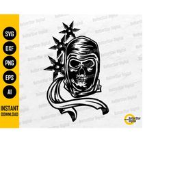 ninja skull svg | shuriken svg | ninjutsu shinobi stealth assassin warrior spy | cutting file cuttable clipart vector di