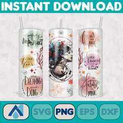 perfectly imperfect , design positive affirmations 20 oz skinny tumbler sublimation design digital download