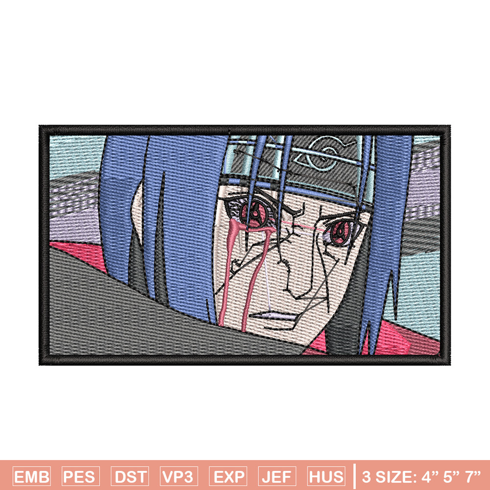 Itachi frame embroidery design, Naruto embroidery, Anime design, Embroidery shirt, Embroidery file, Digital download.jpg