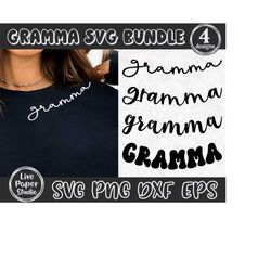 gramma collar svg png, gramma shirt collar svg, curved gramma svg, mother's day svg, gramma cursive svg, digital downlod