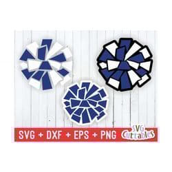pom pom svg, cheer svg, poms, eps, dxf files, cheerleader svg, cheer cut file, silhouette file, cricut cut file, digital