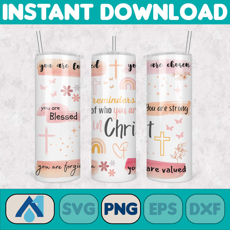 Design Positive Affirmations 20 oz Skinny Tumbler Sublimation Design Digital Download PNG Instant,Inspirational Butterfly (30).jpg