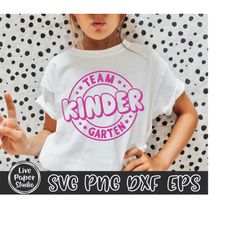 back to school svg, team kindergarten svg, kindergarten squad svg, kindergarten gift shirt svg, 1st day of school, digit