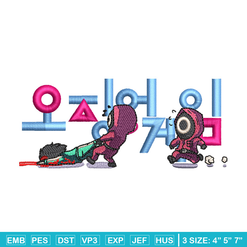 Squid game mini embroidery design, Squid game logo embroidery, Embroidery shirt, logo design, Instant download.jpg