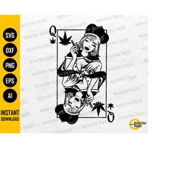 cannabis queen card svg | weed princess svg | stoner girl svg | marijuana 420 dope kush | cutting file clipart vector di