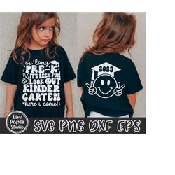 so long pre-k svg, pre-k graduation svg, kindergarten here i come svg, pre-k graduate, retro wavy text, digital download