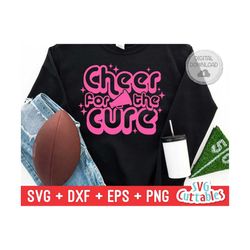 cheer for the cure svg - breast cancer awareness  - svg - dxf - eps - png - cut file - silhouette - cricut - digital dow