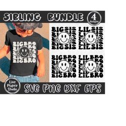 groovy siblings svg file, lil bro, lil sis, big bro, big sis shirt, family svg, big sister svg, little brother, kids, di