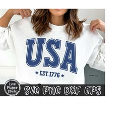 usa svg png, retro america png, 4th of july png, 4th of july svg, usa varsity svg, 1776, patriotic png, digital download