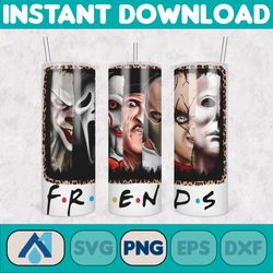 friends png , halloween tumbler png, 20oz skinny tumbler, scary tumbler wrap, sublimation designs