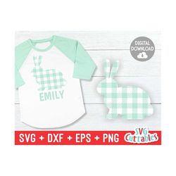 easter bunny svg - easter cut file - buffalo plaid easter bunny - svg - eps - dxf - png - silhouette - cricut - digital