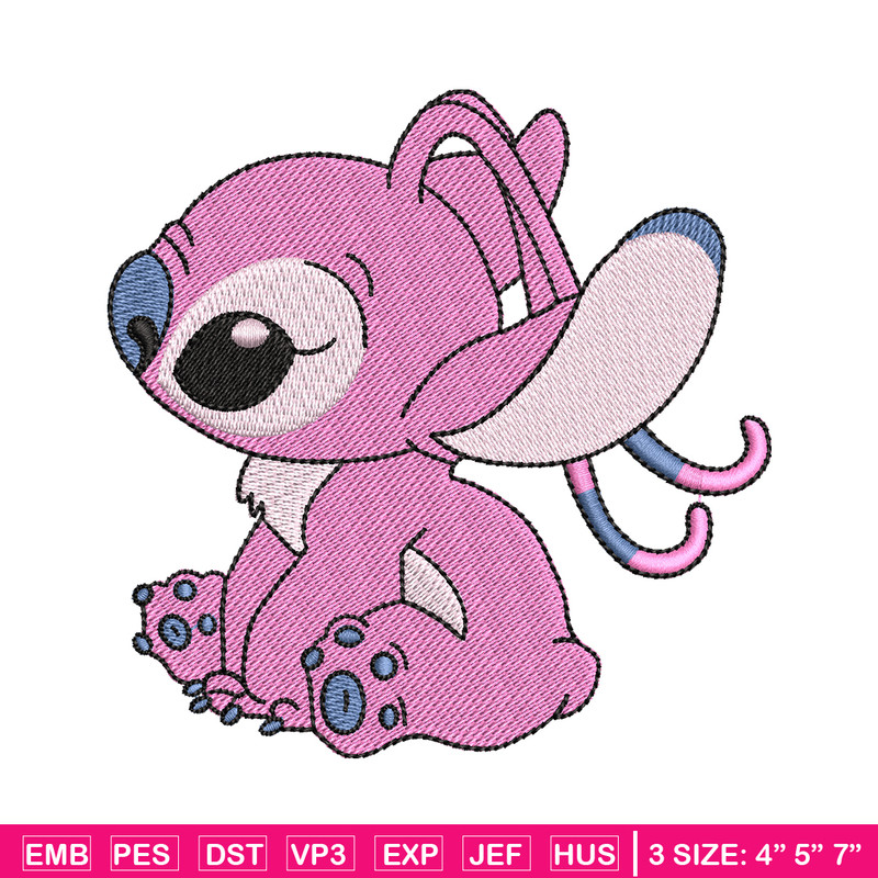 Stitch pink embroidery design, Stitch pink embroidery, cartoon design, Embroidery file, logo shirt, Instant download.jpg