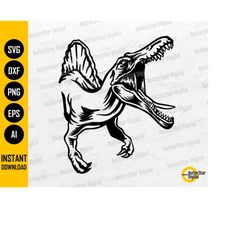 spinosaurus head and body svg | dinosaur svg | prehistoric animal svg | cricut cutting file silhouette clipart vector di