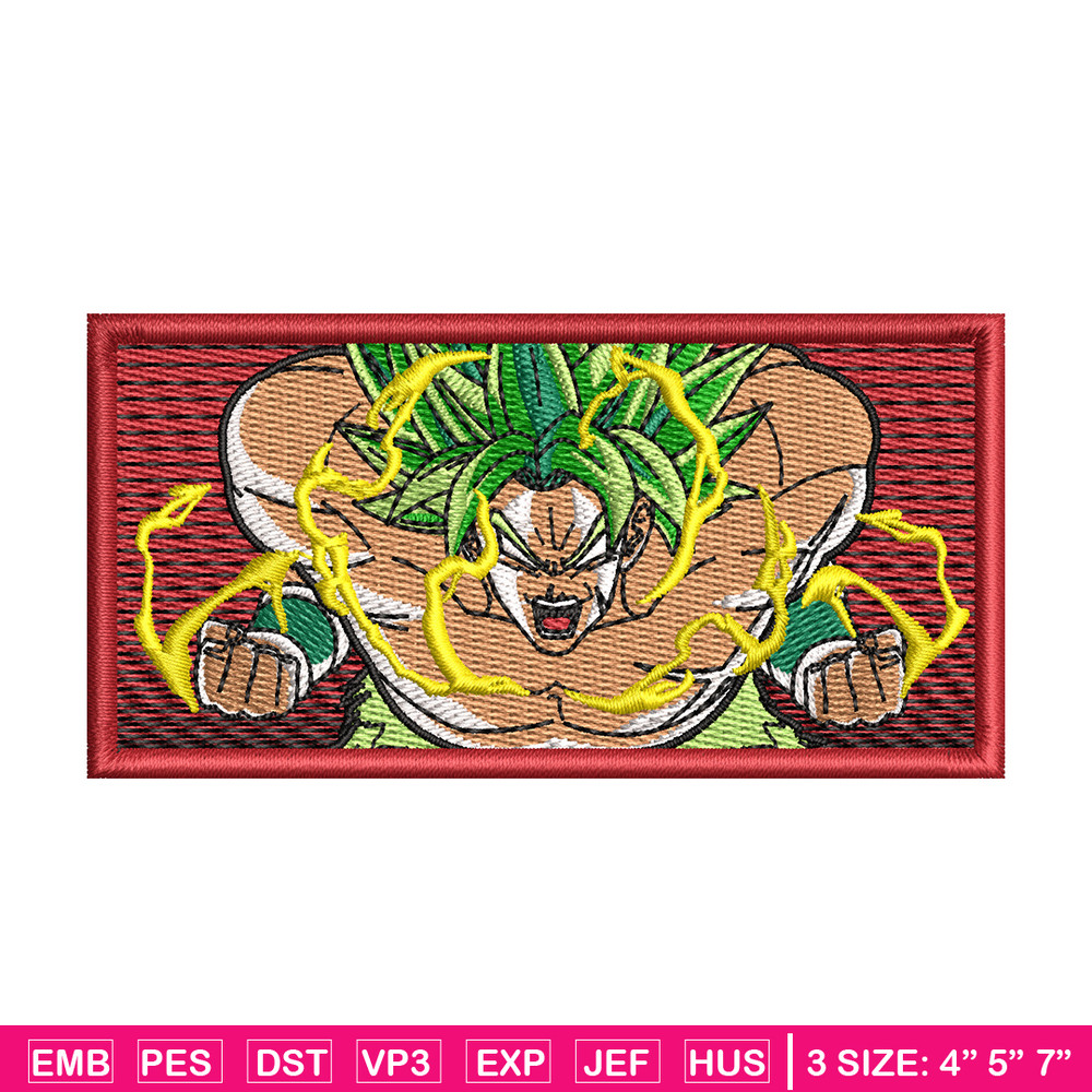 Super Broly embroidery design, Dragon Ball embroidery, anime design, embroidery file, anime shirt, Digital download.jpg