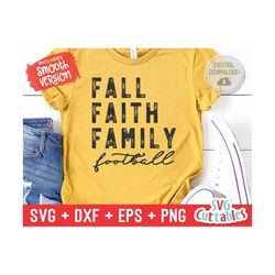 fall faith family football svg - football svg - dxf - eps - football cut file - football png - silhouette - cricut - dig