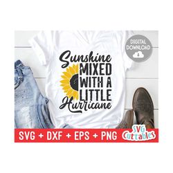 sunshine mixed with a little hurricane svg - sunflower svg cut file -  svg - dxf - eps - png - quote - silhouette - cric