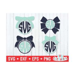 bow svg, bow monogram frame, cheer bow monogram svg, monogram bow cut file, silhouette, cricut cut file, digital downlo