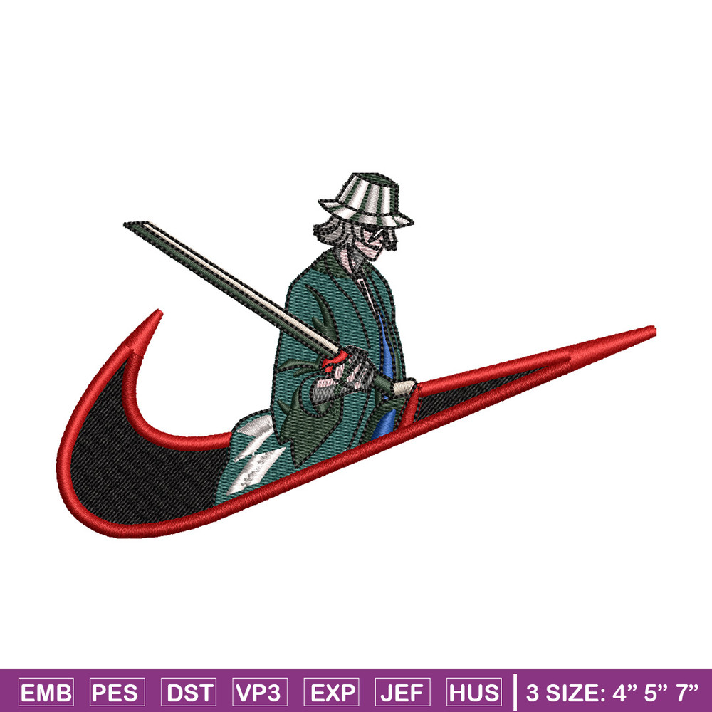 Kisuke swoosh embroidery design, Bleach embroidery, Nike design, Embroidery shirt, Embroidery file, Digital download.jpg