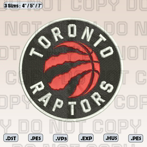 Toronto Raptors Embroidery Design, NBA Embroidery Designs, D - Inspire ...