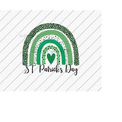 st. patrick's day png, boho rainbow png, leopard print, shamrock png, sublimation designs downloads, st. paddy's day, dt