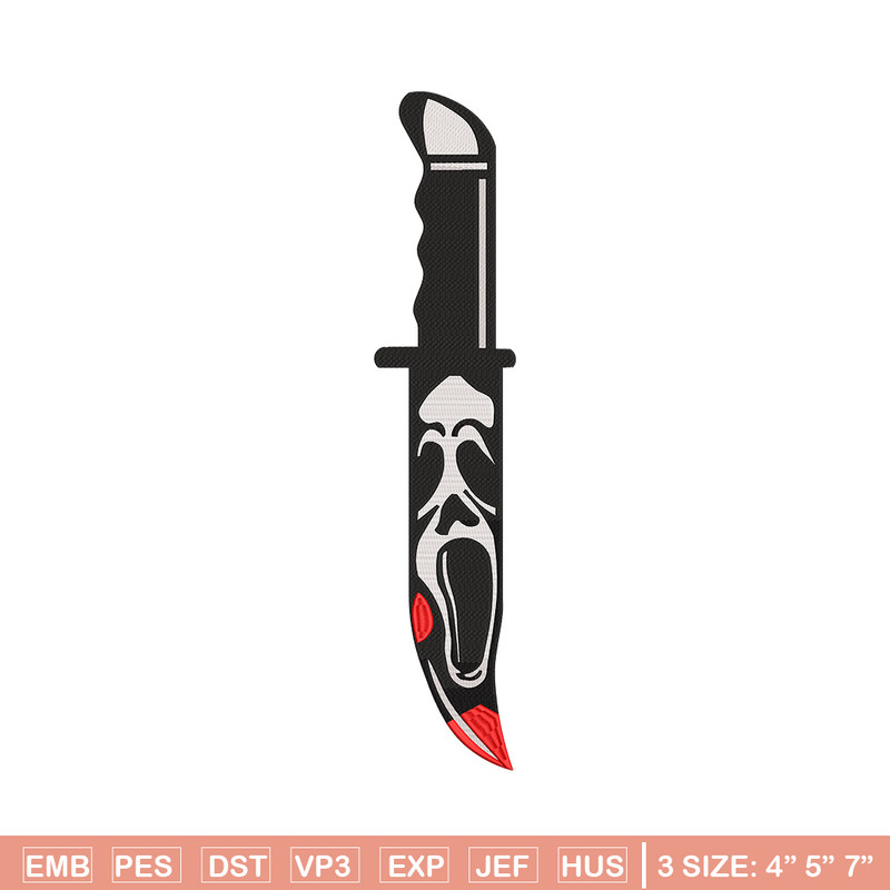 Knife ghost embroidery design, Horror embroidery, Embroidery file,Embroidery shirt, Emb design, Digital download.jpg