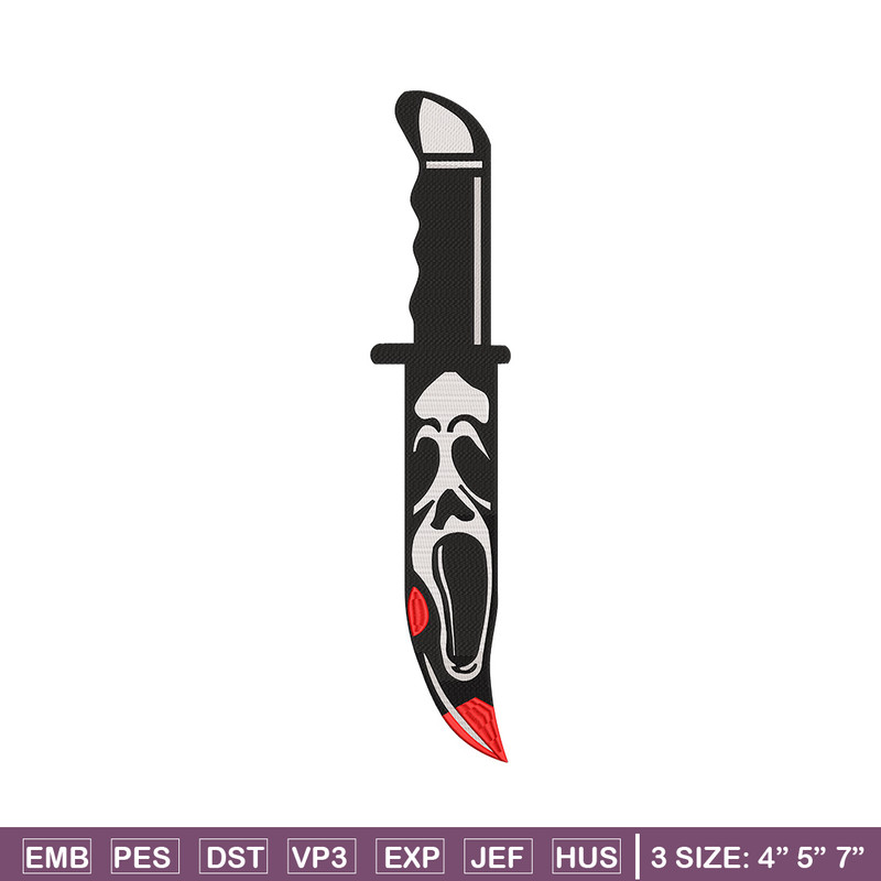 Knife ghost embroidery design, Horror embroidery, Embroidery file,Embroidery shirt, Emb design, Digital download.jpg