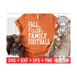fall faith family football svg - dxf - eps - png - fall - autumn - cut file - silhouette - cricut - digital download