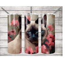 Galaxy Cat Tumbler Wrap, 20oz Skinny Tumbler Wrap Template, Sublimation Download, Gift for Her, Cat Tumbler, Cat Gifts