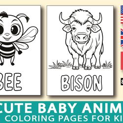 Cute Printable Baby Animals Coloring Pages For Kids