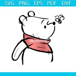 winnie the pooh svg, bear winnie the pooh shirt svg, pooh and bee svg, honey svg, disney world, disney svg, silhouette,