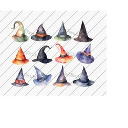 witch hat sublimation bundle, halloween design bundle, 12 designs, halloween png, dtg files, holiday sublimation