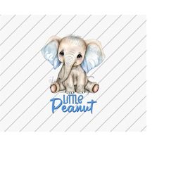 Little Peanut Png, Baby Elephant, Cute Baby Clothes png, Baby Boy png, Sublimation Design, Animal Png, Files for Coffee