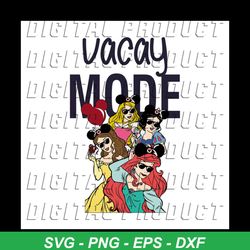 princess disney svg, aurora svg, snow white svg, belle svg, rapunzel svg, disney vacay mode svg, png, dxf, eps