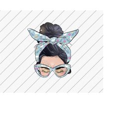 easter messy bun png, black hair messy bun, easter sublimation designs, easter bunny, sublimation file, dtg files, mom p
