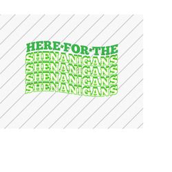 here for the shenanigans, st. patrick's day png, half leopard print png, sublimation designs downloads, st. paddy's day,