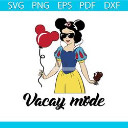 snow white vacay mode svg, snow white svg, disney princess, disney vacay mode, disney castle, cricut, silhouette cameo,